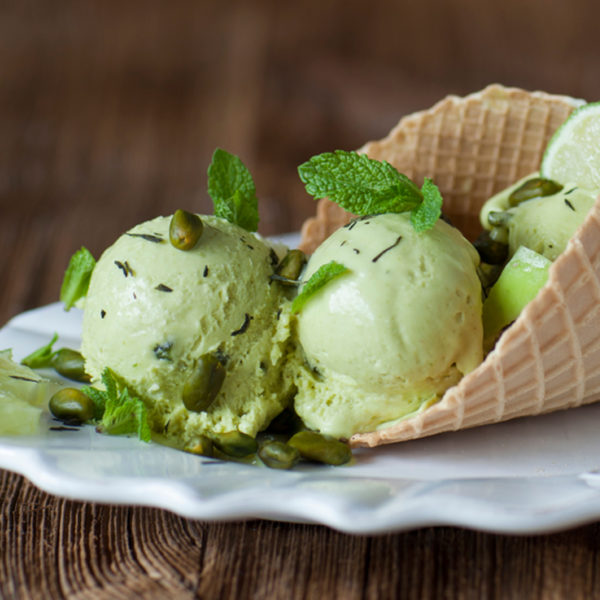 Glace pistache verte